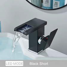 Rubinetto per Lavabo a Cascata Di Lusso a LED Che Cambia Colore Rubinetti Miscel