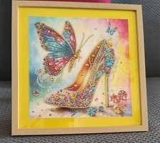 (Venduto)Vendo quadretto decorato a mano con strass e brillantini 