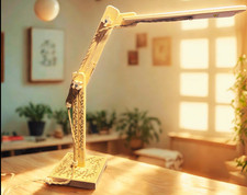 lampada fatta a mano in legno