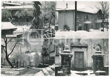 1965 ca MONCHIO DELLE CORTI  Vedutine neve - Albergo ZANNI - Bozzetto cartolina