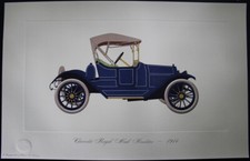 Chevrolet Royal Mail Roadster 1914 HORNUNG Gallery American Automobile ORIG 1965