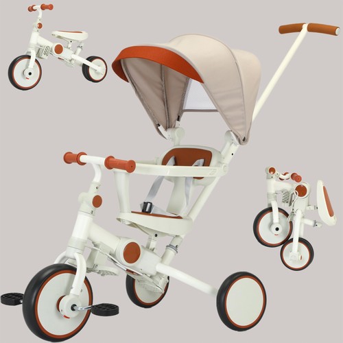 Toddler push foldable tricycle - push,