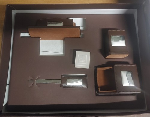 Set scrivania argento - scrivania,
