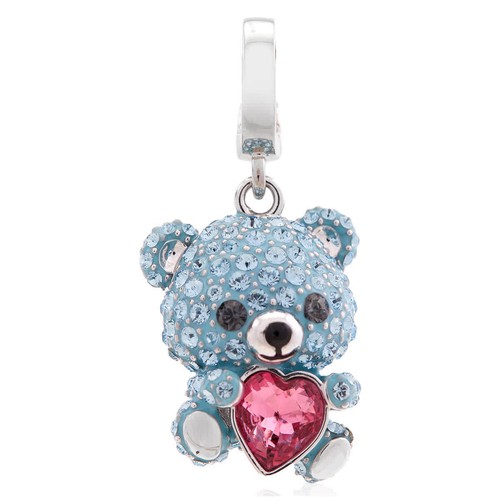 Charm orso cristallo swarovski - cristallo,