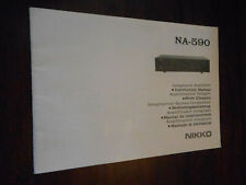 pubblicita' AMPLIFICATORE INTEGRATO   INSTRUCTION NIKKO NA-590  vintage