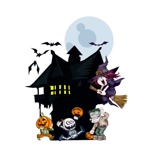 Casa halloween adesivi murali