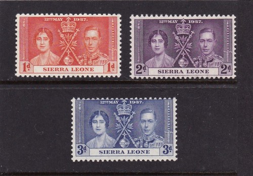 Sierra leone 170 172 mnh - sierra, 1937