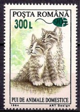 Romania 2001 Gatti Animali Cuccioli Animali Domestici/Topi Supplemento 1v MNH