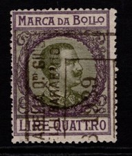 Italy 1910s 4 Lire Used -