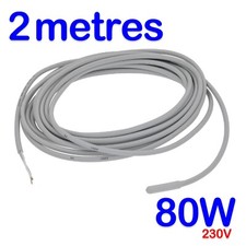 ELEMENTO RISCALDANTE SCARICO FILO 2000mm CAVO RISCALDATORE SBRINAMENTO 80W 230V FRIGO CONGELATORE