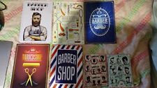 9 targhe vintage in metallo barber shop