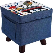 Pouf Contenitore in Legno e