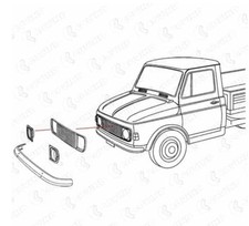 CORNICE FARO DX FIAT 616 FIAT