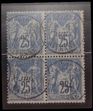 Blocco da 4 25 centesimi blu