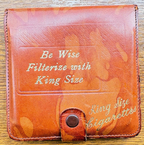 Vintage leather cigarette - leather,