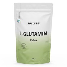 L Glutammina in polvere 500g - alto dosaggio + vegan - nutri+ glutammina senza additivi