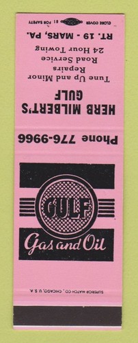 Copertina matchbook gulf - copertina,