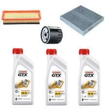 KIT TAGLIANDO FILTRI ORIGINALI FIAT 500 1.2 BENZINA 51KW 69CV + OLIO CASTROL