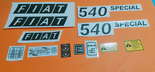 ADESIVI DECALCOMANIE FIAT 540 SPECIAL PER TRATTORI AGRICOLI GOMMATI 540 SPECIAL