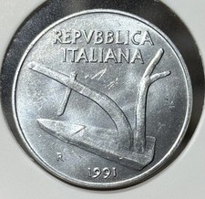 1991 Italy 10 Lire Ten