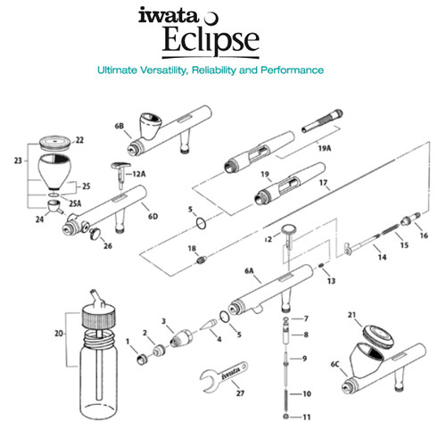 Ricambi per aerografo - , iwata