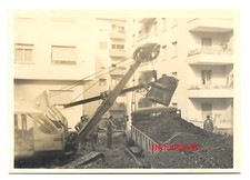 FINE ANNI '50 ESCAVATORE BENNA MOVIMENTI TERRA x COSTRUZIONE PALAZZINA a ROMA