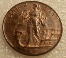 MONETA 2 CENT VITTORIO EMANUELE III 1917 RARA