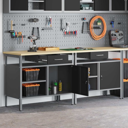 Set banco lavoro acciaio - set,