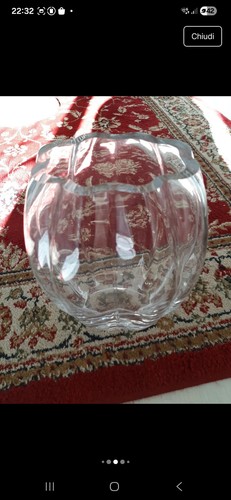 Vaso cristallo massiccio - cristallo,