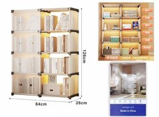 z Libreria Scaffale Modulare 8 Scomparti Plastica Armadio Organizzatore  val