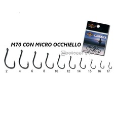 AMI TRACK LINE M 70 ROBUSTO MICRO OCCHIELLO FORGIATO STORTO PESCA MARE FIUME