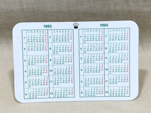 Rolex calendar 1993 - rolex,