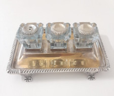 Calamaio tre boccette in vetro