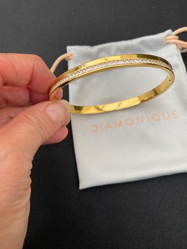 Diamonique bracciale ovale - -,