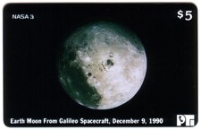 Nasa 3: Foto Di Luna Presa By Galileo Spacecraft Su 12/09/90 Telefono Card
