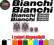 KIT 12 ADESIVI PRESPAZIATI BICI BIANCHI Adesivi QUATTRO STEMMI  SCEGLI IL COLORE