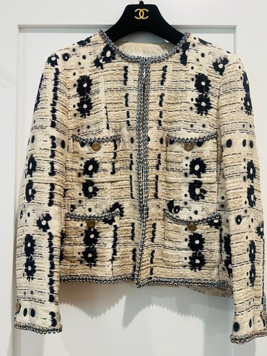 Chanel 06p tweed beaded cc - tweed,