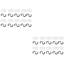  2 Pezzi Ganci Neri Mini