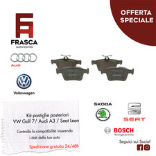 PASTIGLIE PASTICCHE FRENO Posteriori BOSCH 0986494659 Audi A3 1.6 2.0 TDI Q2 TT