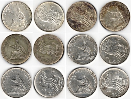 Italia 500 lire - -, argento