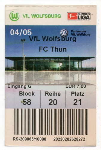 Biglietto vfl wolfsburg - vfl,