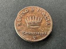 Italia 3 Centesimi 1810 V Venezia *estremamente raro* errore di conio errore di stampa *ottimo*