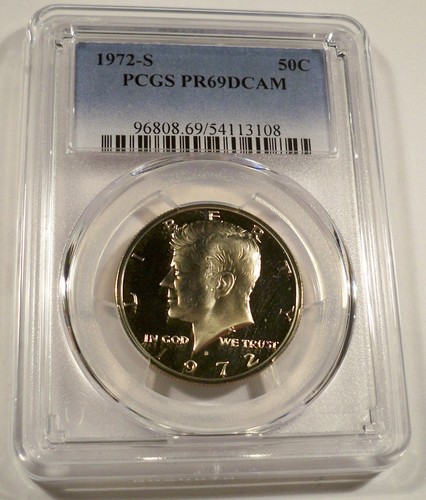 1972 50c pcgs pr69dcam - 1972-s,