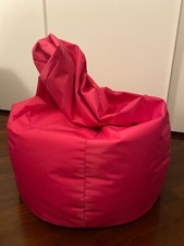 poltrona sacco puff pouf, da interno+esterno, rosa, 55x95 cm, usato