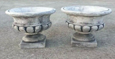 VASI FIORIERE COPPIA VASI MODERNI IN CEMENTO MARMO DA GIARDINO ESTERNO PIETRA 