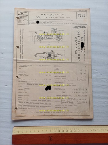 Moto guzzi galletto 192 1960 - moto,