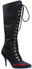 Stivali scarpe pelle - pelle, neri