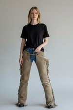 Pantaloni in pelle Chap fatti