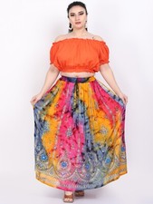 Gonna donna estiva casual ricamata paillettes tie dye lotto misto 10 pezzi al...