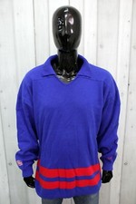 Maglione Nike Uomo Taglia 2XL Blu Maglieria Maglia Sweater Pullover Logo Man 